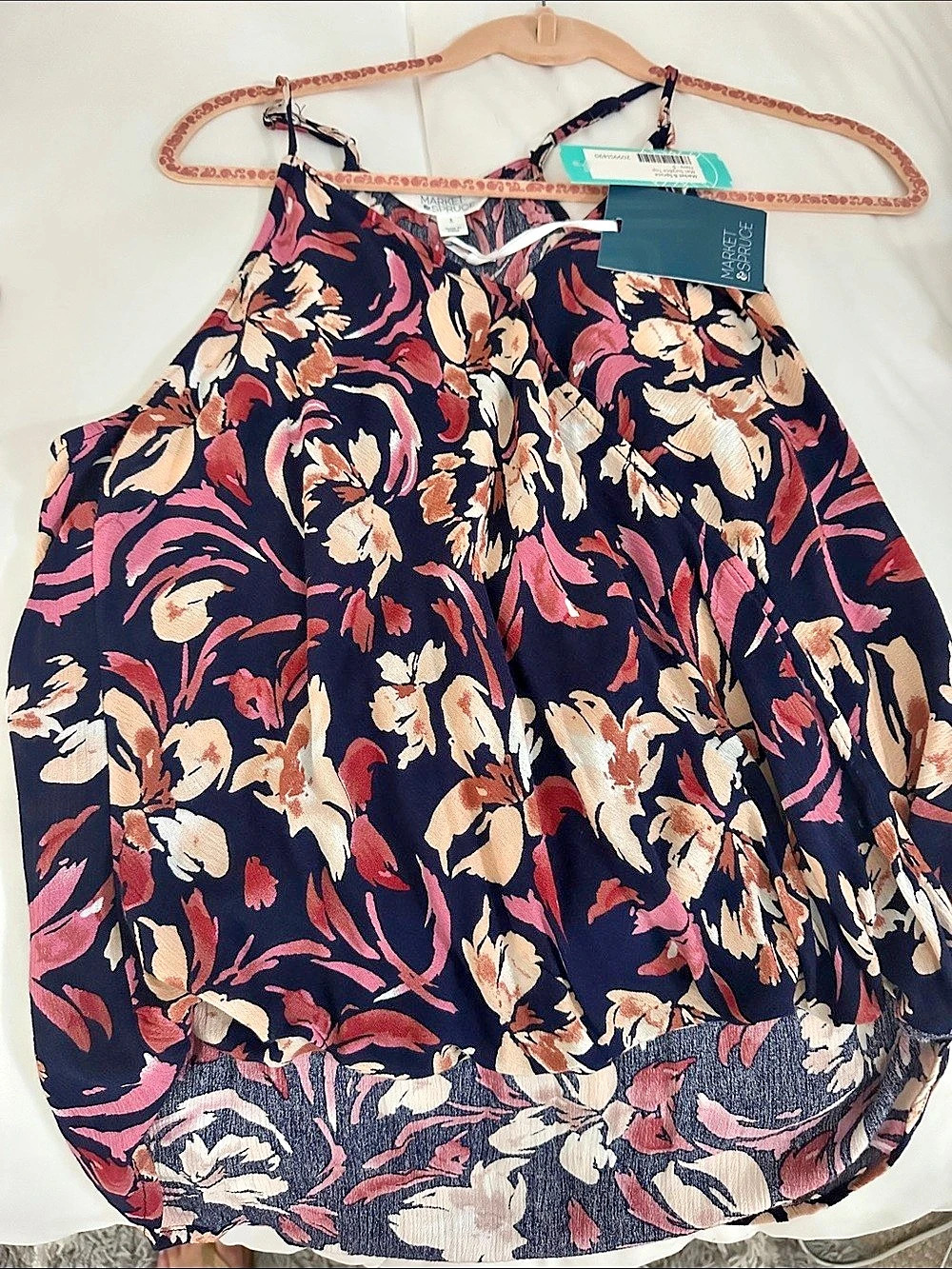 Market & Spruce Maxi Splice Top Floral Size small NWT